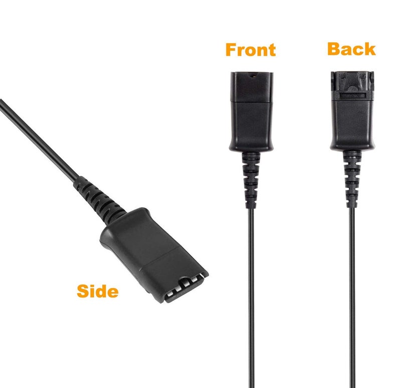 VoiceJoy سماعة رأس مركز الاتصال VoiceJoy مع كابل فصل سريع محول Y لتدريب المدربين متوافقة مع سماعات Plantronics QD موصل الفاصل - Image 3